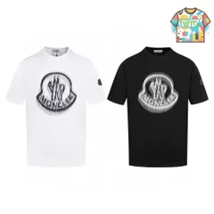 【今日特価】MONCLER 2025SS ピクセルブラーロゴプリント T シャツ