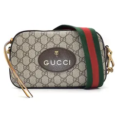 グッチ GUCCI ショルダーバッグ ネオヴィンテージ 476466 ブラウン GG スプリーム キャンバス レザー 【中古】