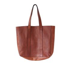 GAP ギャップ 14FALL トートバッグ LEATHER TOTE オールレザー 茶色 (w-2420709)のサムネイル