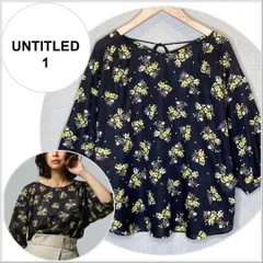 【美品♪】UNTITLED フラワープリントブラウス S 長袖　ブラウス B274