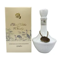 【新品未開栓】ニッカウィスキー 鶴 陶器瓶 古酒　※ボトル液漏れあり 新品未開栓】ニッカウィスキー 鶴 陶器瓶 古酒 ※ボトル液漏れあり