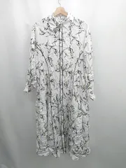 ◇ Θ JEANASIS ジーナシス 柄あり 長袖 ロング丈 ワンピース サイズF ホワイト系 レディース E  【1506230031306】