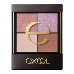 excel(エクセル) リアルクローズシャドウ CX03(パフスリーブ)ニュアンスカラー アイシャドウパレット 4色カラー 3つの質感(ツヤ・ラメ・マット) 1個 (x 1)