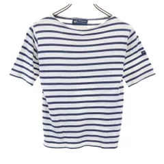 セントジェームス フランス製 ボーダー柄 半袖 Tシャツ XXS ホワイト SAINT JAMES レディース 古着 【240502】 メール便可