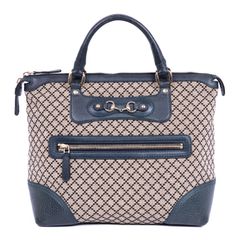 GUCCI グッチ キャサリン ラージ サッチェルバッグ ベージュ/ブラック ディアマンテ キャンバス A