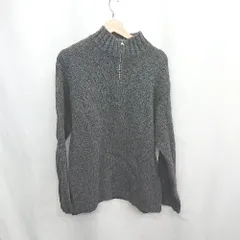 ◇ ⊇ UNIQLO ユニクロ ハーフジップ 長袖 ニット セーター サイズM ブラック メンズ E  【1503060001813】