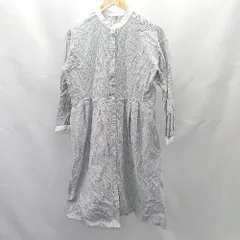 ◇ Θ SEASON REASON しまむら 長袖 ロング ワンピース サイズM グレー系 レディース E  【1412260027038】