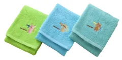 【在庫処分】34×80cm ミント ライフセレクト(洗面用) ブルー グリーン 3枚入 フェイスタオル kosugizen