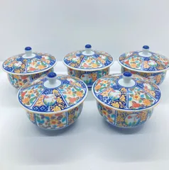 【新品】有田焼　鴻窯　青花古伊万里　汲出揃　有田　湯呑　ゆのみ　お茶　来客用　汲出し