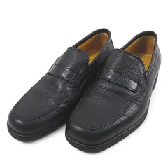 美品 アテストーニ 本革黒 スリッポン a.testoni 26.5㎝ モカシン 美品 アテストーニ 本革黒 スリッポン a.testoni 26.5