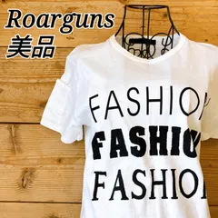 美品✨ ロアーガンズ Roar guns Tシャツ 半袖 デカロゴ FASHION フロントプリント袖ポケット 日本製 Made in Japan ホワイト 白 WHITE 綿 COTTON サイズ1 Mサイズ相当のサムネイル