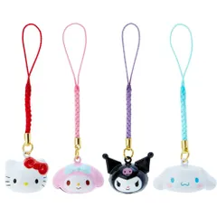 サンリオ フェイス形鈴根付け 鈴 キーホルダー ストラップ すず ベル キャラクター かわいい 音色 ハローキティ マイメロディ クロミ シナモロール