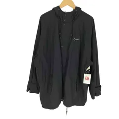 ナイキ NIKE 90-00S 白タグ 裏地フリース スウッシュ 両面ロゴ刺繍 ロゴボタン ドローコード フーディー ナイロン ジャケット メンズ import：L 