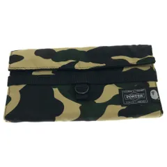 A BATHING APE (アベイシングエイプ) ×PORTER 1ST CAMO LONG WALLET 1ST カモ ロング ウォレット 長財布 イエロー1I33-190-925のサムネイル