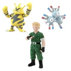【中古】食玩 トレーディングフィギュア ポケモンスケールワールド カントー地方 マチス＆レアコイル＆エレブー プレミアムバンダイ・ポケモンセンター限定