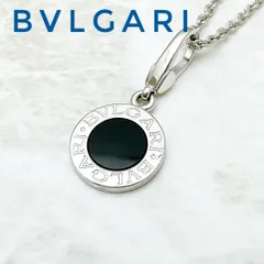 美品🌟BVLGARI ブルガリブルガリ オニキス ホワイトゴールド ネックレス 約40㎝ U