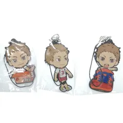 未開封　3セット ハイキュー!!　夜久衛輔 プレートキーホルダー きゅんキャラいらすとれーしょんず ライバル校ラバーストラップ 一番くじ ハイキュー!!～英雄豪結!!～ N賞　ライバル校ラバーストラップ すぽりん　一番くじ ハイキュー!!～冬志団結!～ L賞