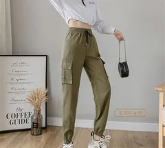 カーゴパンツ レディース ワークパンツ ポケット 美脚 無地 ロングパンツ ボトムス ヒップホップ ダンス衣装 ストリート系 カジュアル  ytfs01