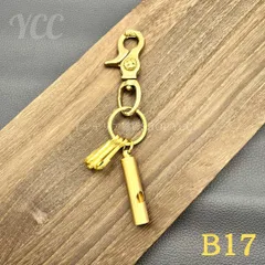 キーホルダー カラビナ キーリング ブラス Brass 真鍮 ハーレーダビットソン Harley Davidson アメカジ ヴィンテージ ライダーファッション シンプル おしゃれ  B17