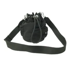 ザラ ZARA 美品 2WAY テクニカルファブリック ミニバケットバッグ ショルダー 巾着 黒 ブラック