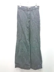 ◇ AZUL BY MOUSSY アズールバイマウジー コットン100％ ワイド型 カジュアル デニムパンツ サイズM ブラック レディース E 【1310130007701】