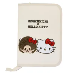 【メール便】モンチッチxハローキティ 母子手帳ケース マルチポーチ フェイス サンリオ カミオジャパン トラベルポーチ おくすり手帳 お薬手帳 通帳 旅行 キャラクター グッズ 