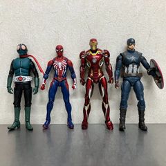 S.H.Figuarts フィギュアーツ 4体 まとめ セット スパイダーマン アイアンマン 仮面ライダー キャプテン・アメリカ / アドバンススーツ シン仮面ライダー マーク45 エンドゲーム アベンジャーズ