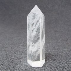 天然石 天然水晶 ポイント 六角柱 クォーツ 原石 置物 パワーストーン インテリア 置物 PO086