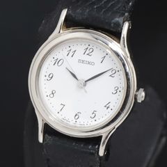 セイコー 腕時計 7N01-6880 ホワイト文字盤 シルバー×ブラック 稼働品 