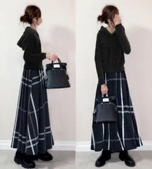 セットアップ レディース 未使用 カジュアル 2点セット 長袖 パーカー ニットパーカー セーター スカート スカートスーツ チェック柄 不規則 ロングスカート 無地 春 秋 冬 ロング 上下セット 大きいサイズ xzzhang579
