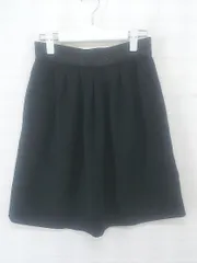 ◇ YECCA VECCA イェッカ ヴェッカ 膝丈 台形 スカート サイズF ブラック レディース E  【1305010006202】