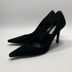 美品〇 VII XII XXX セブントゥエルブサーティー ポインテッドトゥ パンプス スエード ブラック ハイヒール 35 22 相当 黒