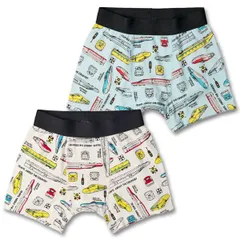 【Aセット B35792OW/LB】 キッズ パンツ 下着 男の子 子供 ボクサーパンツ 2枚 セット JR 新幹線 110 120 130cm 綿100% 子ども こども 保育園 幼稚園 小学生 かわいい 肌着 電車 鉄道 子供服