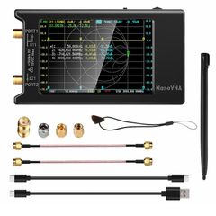 【数量限定】ベクトルネットワークアナライザ、V4.3 NanoVNA-H4 10KHz -1.5GHz HF VHF UHF ポータブルアンテナアナライザ、4インチタッチスクリーン、脳波測定器、Sパラメータ、VSWR、位相、遅延、スミスチャート測定