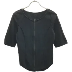 STUDIOUS ステュディオス 24AW ハーフスリーブジップアップリブトップス カーディガン 124321011 ブラック Fのサムネイル