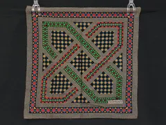 ■美品■ YVESSAINTLAURENT イヴサンローラン 総柄 スカーフ ハンカチーフ レディース メンズ ブラウン系×マルチカラー DJ5078