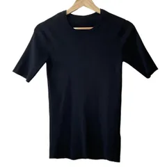 美品◯MUSE ドゥーズィエムクラス ネイビー シルク カシミヤ 細リブ ニット DEUXIEME CLASSE（ニット/セーター ・ ブルー・ネイビー/青色系