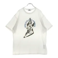 HYSTERIC GLAMOUR (ヒステリックグラマー) 16SS ギターガール フロントエンブロイダリー クルーネック半袖Tシャツ カットソー ホワイト 02212CT04