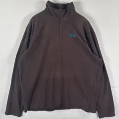 古着 ザ・ノースフェイス THE NORTH FACE フリーストレーナー ワンポイントロゴ刺繍 ライナー ハーフジップ L  ブラウン メンズ