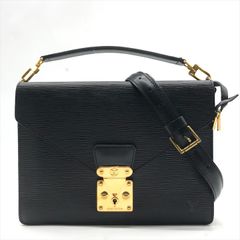 美品 LOUIS VUITTON ルイヴィトン エピ 2WAY ビファス ハンド ショルダー バッグ ブラック ノワール ブランド 鞄 a9415