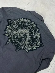 ポロ・ジーンズ・カンパニー ヴィンテージ 刺繡 バックロゴ ウエスタンシャツ L