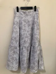 31677　PROPORTION BODY DRESSING｜プロポーションボディドレッシング　フレアスカート　花柄　グレー