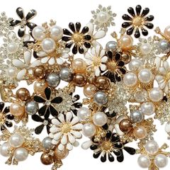 【大人気】[N D] 80個 チャーム フラワー 合金ペンダント 花型 アクセサリーパーツ ジュエリー用 DIY ハンドメイド 手芸材料 手作り素材 クラフト用品