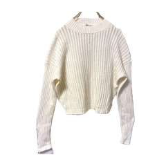 ユニクロ　ミドルゲージ クルーネックセーター　Ｓ　長袖　ニット　白　UNIQLO