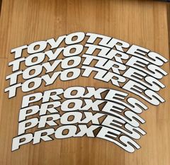 TOYOTIRES もの寂しい PROXES タイヤレター ホワイトレター