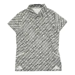 PGG PEARLY GATES 2023年モデル 半袖ポロシャツ ロゴ総柄 ホワイト系 0 ［ 240101037097］#