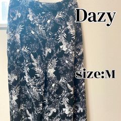 Dazy　ワイドパンツ　M　レディース　黒　ブラック　さらさら