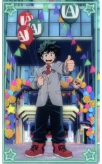 【中古】キャラカード 緑谷出久(ノーマル) 「僕のヒーローアカデミア 雄英高校オープンスクール トレーディングクリアカード(風船)」