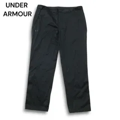 UNDER ARMOUR アンダーアーマー 通年 ロゴプリント★ ウインドブレーカー パンツ Sz.XL　メンズ 黒 大きいサイズ ゴルフ