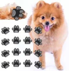 Chocos 犬 シール 犬用 犬足裏滑り止め パッド愛犬の足を守るシール 耐久性 粘着力が強い 肉球 保護 傷防止 すべり フット(BLACK,  XXL)